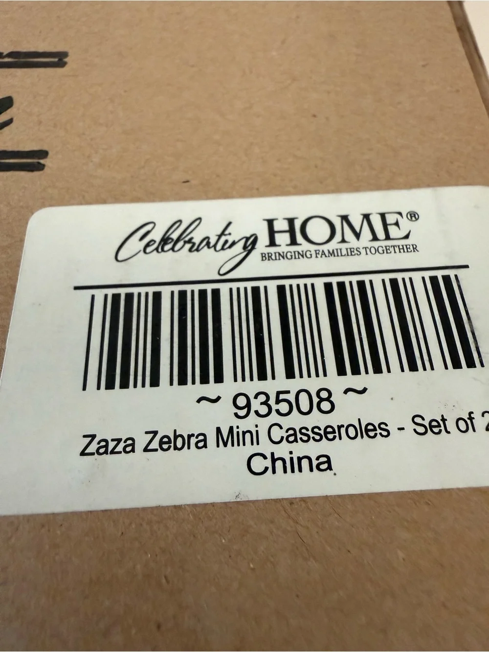 Celebrating HOME Zaza Zebra Mini Casseroles - Set of 2
